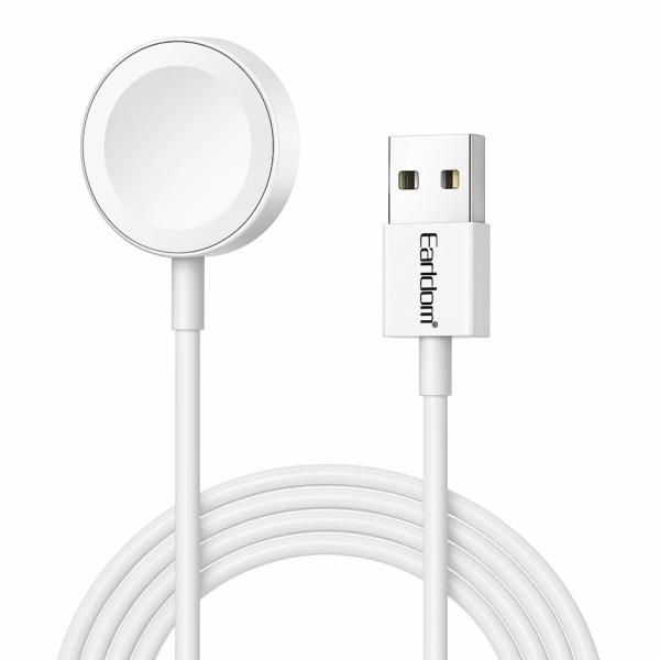 Earldom ET-WC21 Magnetic Wireless Charger for Apple Watch – USB-A, 1M Cable – Model 40236 (White)