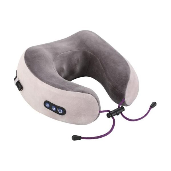 Crotomak DB Electric Neck Massage Travel Pillow – U-Shaped Memory Foam for Pain Relief in Car, Plane, Bus
